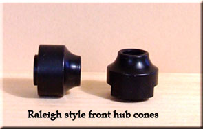 Raleigh style front hub cones